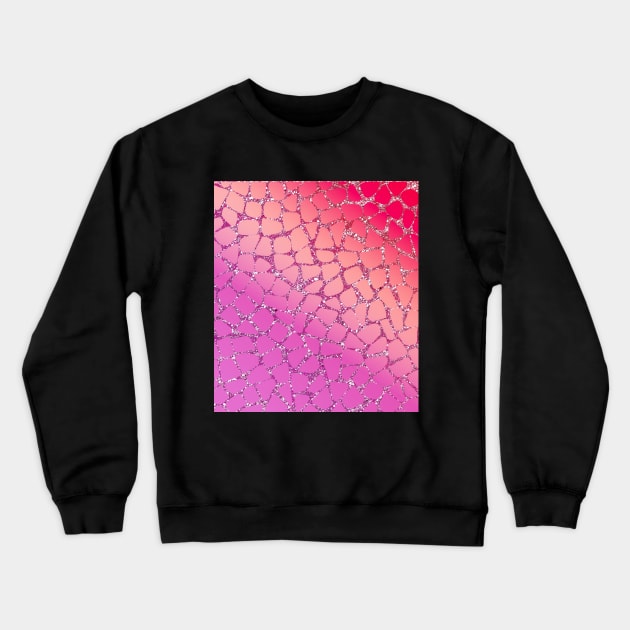 PINK GLITTER GRADIENT PATTERN Crewneck Sweatshirt by sentha